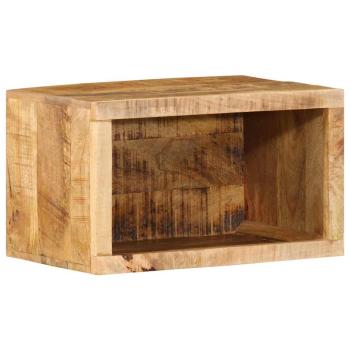 wandmontierter Nachttisch 40x30x25 cm Massivholz Rohes Mango