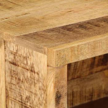 wandmontierter Nachttisch 40x30x25 cm Massivholz Rohes Mango