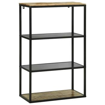 ARDEBO.de - Bücherregal 70x35x110 cm Massivholz Grob Mango