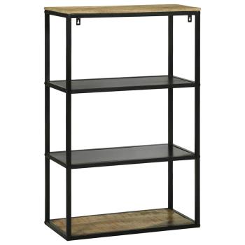 Bücherregal 70x35x110 cm Massivholz Grob Mango