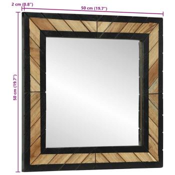 Spiegel 2 Stück 50x2x50 cm Massivholz Akazie