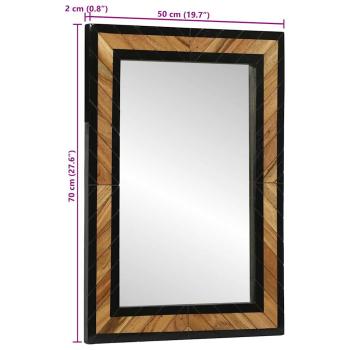 Spiegel 70x2x70 cm Massivholz Akazie
