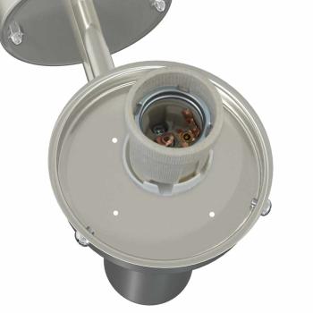 Außenwandbeleuchtung Silber Edelstahl IP44