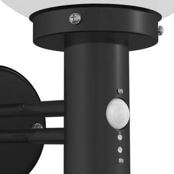 Außenwandleuchte mit Sensor - Schwarzer Kunststoff, IP44