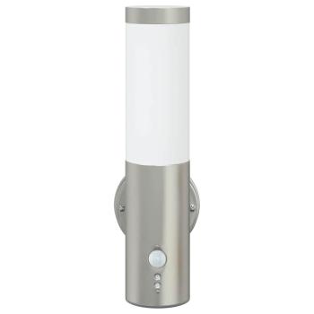 Außenwandleuchte mit Sensor 2 Stück Silber Edelstahl IP44