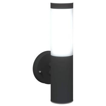 Außenwandleuchte Schwarz 15 x 7,5 x 33 cm Edelstahl und Plastik