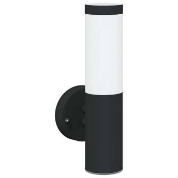 Außenwandleuchte 2 Stk. Schwarz 15 x 7,5 x 33 cm