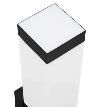 Außenwandleuchten mit Sensor 2er Set Schwarz Edelstahl IP44