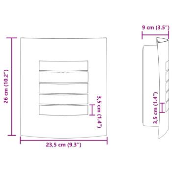Außenwandleuchten 2 Stück Silber Edelstahl IP44