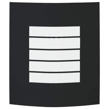 ARDEBO.de - Außenwandleuchte 2 Stück Schwarz Edelstahl IP44