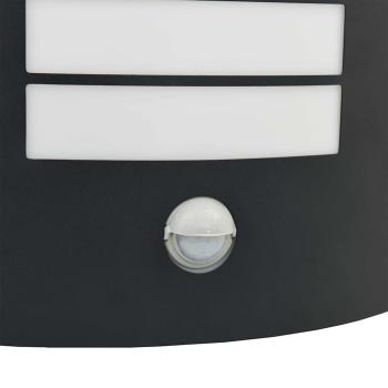 Außenwandleuchten mit Sensor 2 Stück Schwarz Edelstahl IP44