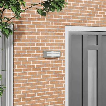 ARDEBO.de - Außenwandleuchte Silber Edelstahl IP44