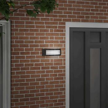 Außen Wandleuchte Schwarz Edelstahl IP44