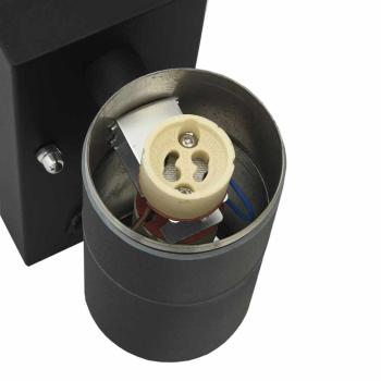 Außenwandleuchte mit Sensor Schwarz Edelstahl IP44