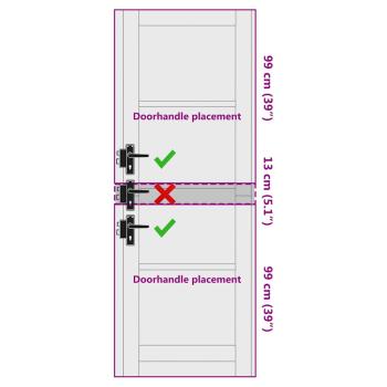 Innentür "ORKDAL" Weiß 73,5x211x4 cm Holz aus massivem Kiefer