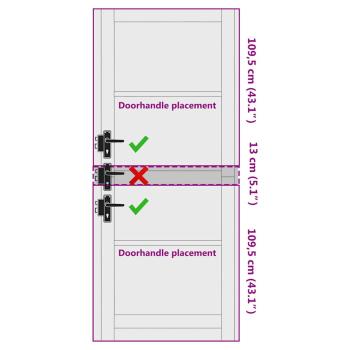 Innentür 'ORKDAL'Weiß 93x232x4 cm Vollholz-Kiefer