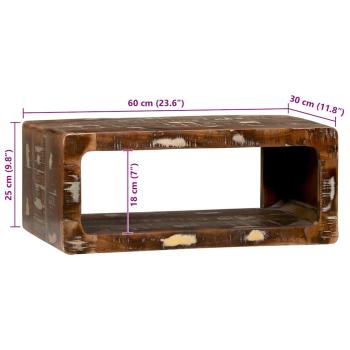 TV-Schrank Multicolor 60x30x25 cm Massivholz Altholz