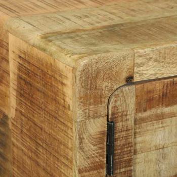 Couchtisch 80x54x45 cm Massivholz Raues Mango