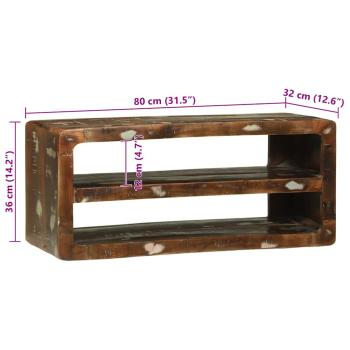 TV-Schrank 80x32x36 cm Massivholz Altholz