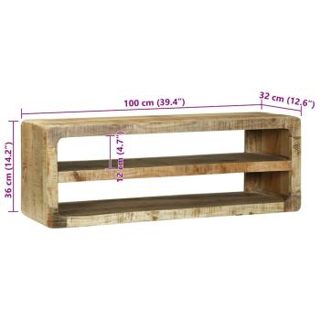 TV-Schrank 100x32x36 cm Mango Massivholz