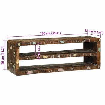 TV-Schrank 100x32x36 cm Massivholz Altholz
