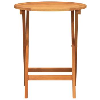Klappbarer Gartentisch Rund Ø60x72 cm Massivholz Akazie