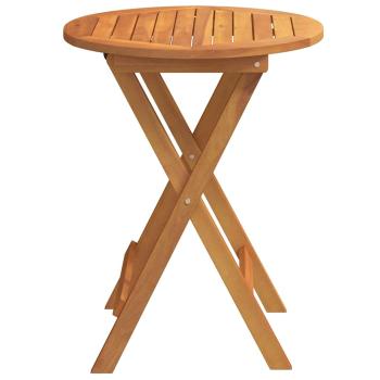 Klappbarer Gartentisch Rund Ø60x72 cm Massivholz Akazie