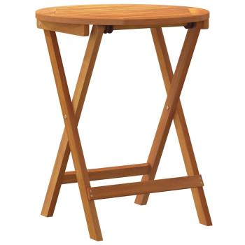 Klappbarer Gartentisch Rund Ø60x72 cm Massivholz Akazie