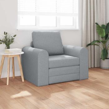 ARDEBO.de - Boden Schlafsofa 2-in-1 Hellgrau 98x71x83 cm Stoff