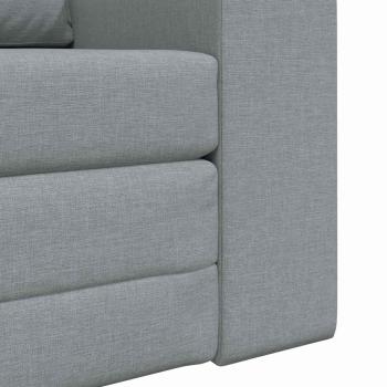 Boden Schlafsofa 2-in-1 Hellgrau 98x71x83 cm Stoff