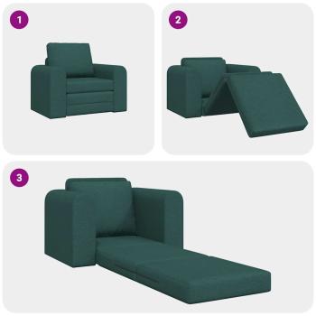 Boden Schlafsofa 2-in-1 Dunkelgrün 98x71x83 cm Stoff