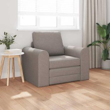 ARDEBO.de - Floor Sofa Bett 2-in-1 Taupe 98x71x83 cm Stoff