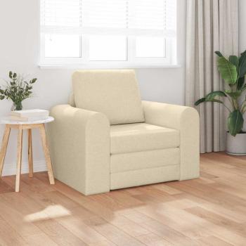 ARDEBO.de - Boden Sofa Bett 2-in-1 Creme 98x71x83 cm Stoff