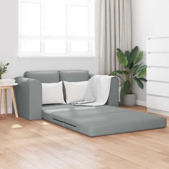 ARDEBO.de - Boden-Sofa-Bett 2-in-1 Hellgrau 148x71x83 cm Gewebe