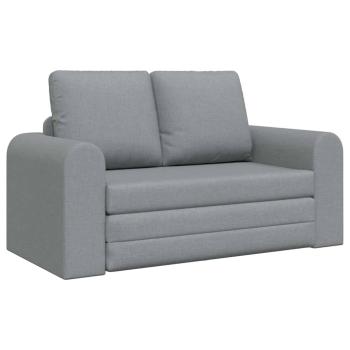 Boden-Sofa-Bett 2-in-1 Hellgrau 148x71x83 cm Gewebe