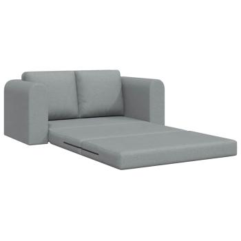 Boden-Sofa-Bett 2-in-1 Hellgrau 148x71x83 cm Gewebe