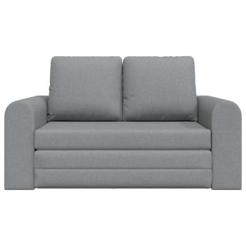 Boden-Sofa-Bett 2-in-1 Hellgrau 148x71x83 cm Gewebe