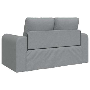 Boden-Sofa-Bett 2-in-1 Hellgrau 148x71x83 cm Gewebe
