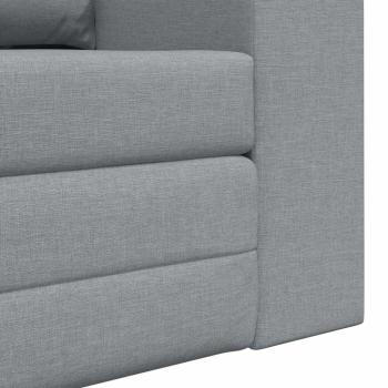 Boden-Sofa-Bett 2-in-1 Hellgrau 148x71x83 cm Gewebe