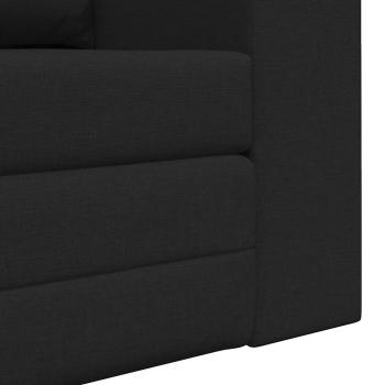 Boden Sofa Bett 2-in-1 Schwarz 148x71x83 cm Stoff