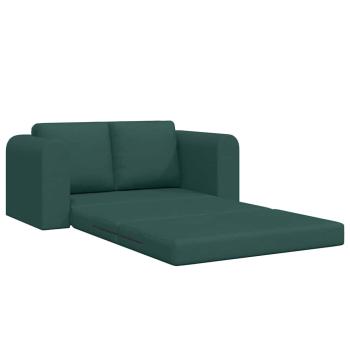 ARDEBO.de - Floor Sofa Bed 2-in-1 Dunkelgrün 148x71x83 cm Stoff