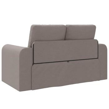 ARDEBO.de - Bodensofa Bett 2-in-1 Taupe 148x71x83 cm Gewebe