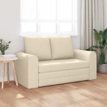 Boden Schlafsofa 2-in-1 Creme 148x71x83 cm Stoff