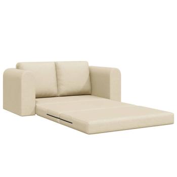 Boden Schlafsofa 2-in-1 Creme 148x71x83 cm Stoff
