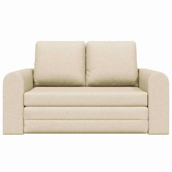 Boden Schlafsofa 2-in-1 Creme 148x71x83 cm Stoff