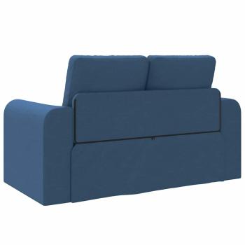 Boden-Schlafsofa 2-in-1 Blau 148x71x83 cm Stoff