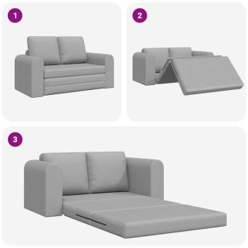 Boden Schlafsofa 2-in-1 Wolken Grau 148x71x83 cm Stoff