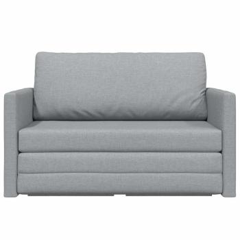 Boden Sofa Bett 2-in-1 Hellgrau 124x71x78 cm Stoff