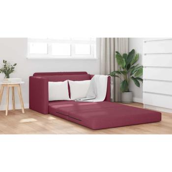 Boden-Sofa-Bett 2-in-1 Burgunderrot 124x71x78 cm Stoff