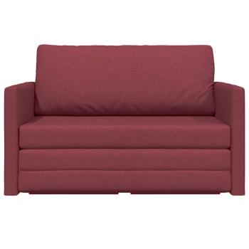 Boden-Sofa-Bett 2-in-1 Burgunderrot 124x71x78 cm Stoff
